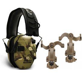 Тактические активные наушники на шлем Walkers Razor + крепление OPS Core (Чебурашки) Мультикам L9008880 фото