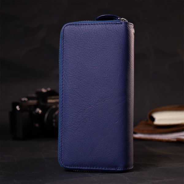 Женский кошелек-клатч с двумя отделениями на молниях ST Leather 19431 Синий b19431 фото
