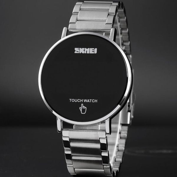 Чоловічий наручний світлодіодний годинник Skmei 1579 light сріблястий L15799 фото