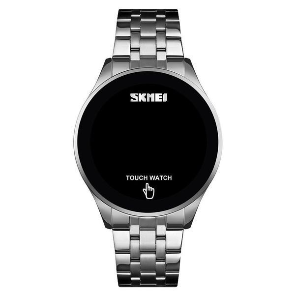 Чоловічий наручний світлодіодний годинник Skmei 1579 light сріблястий L15799 фото