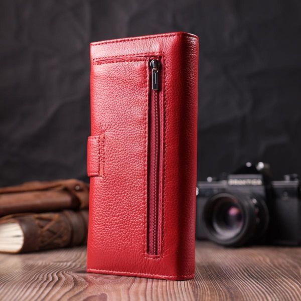 Женский кошелек на четыре отделения для купюр из натуральной кожи ST Leather 22549 Красный b22549 фото