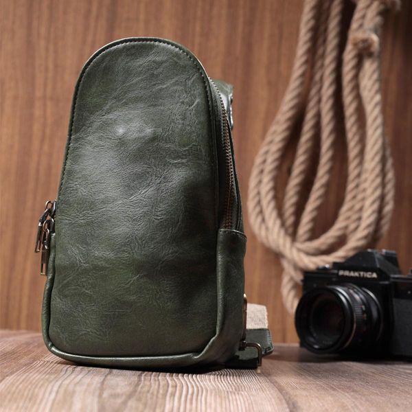 Сумка через плечо в модном цвете из экокожи Vintage 22791 Зеленая b22791 фото