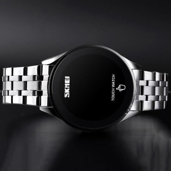 Чоловічий наручний світлодіодний годинник Skmei 1579 light сріблястий L15799 фото