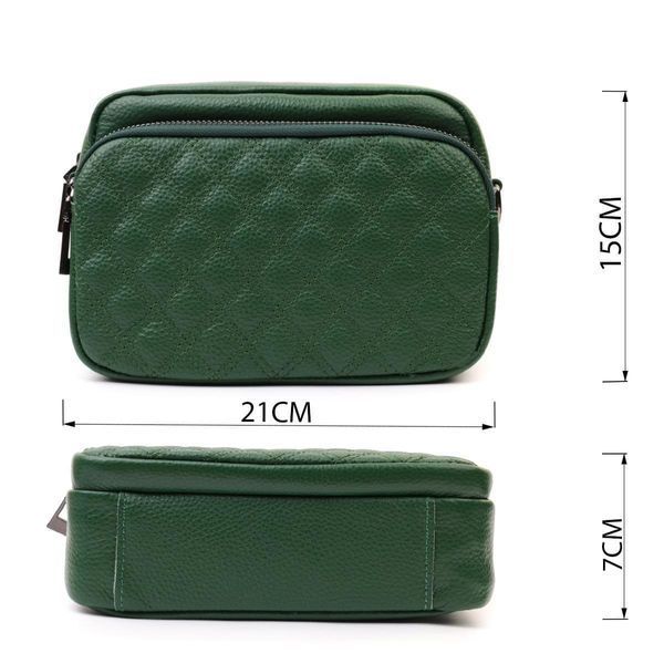 Небольшая женская сумка из натуральной кожи Vintage 22635 Зеленая b22635 фото