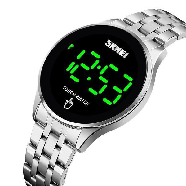 Чоловічий наручний світлодіодний годинник Skmei 1579 light сріблястий L15799 фото