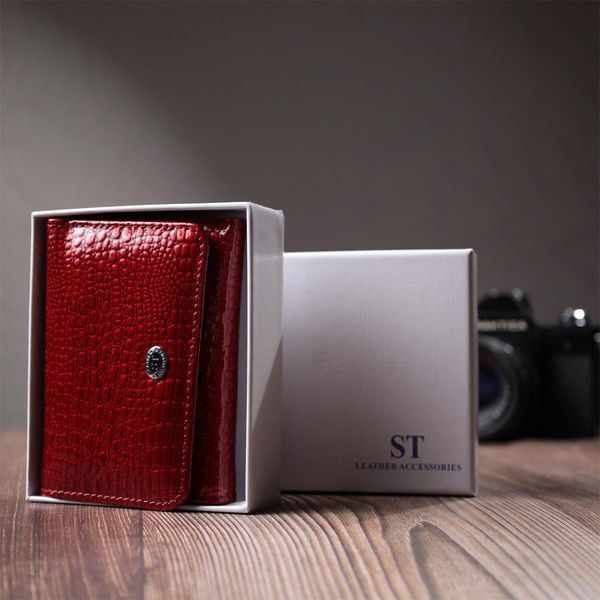 Женский фактурный кошелек из натуральной кожи ST Leather 22731 Красный b22731 фото