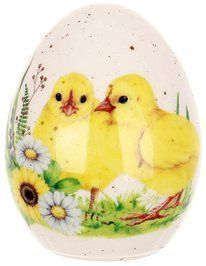 Пасхальное керамическое яйцо "Happy Easter" Цыплята &Oslash;7.5х10см, декоративное яйцо BD-DM172-E фото