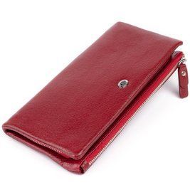 Кошелек-клатч из кожи с карманом для мобильного ST Leather 19311 Бордовый b19311 фото