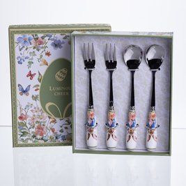 Набір столових приладів Garden Rabbits 4 предмети на 2 персони LU-HP-7323-7 фото