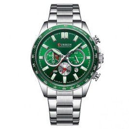 Водостійкий кварцовий наручний годинник Curren Diablo silver L24132 фото