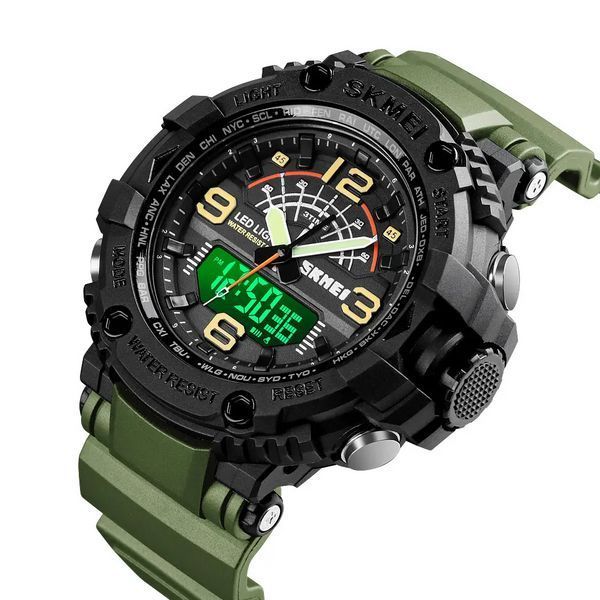 Мужские спортивные наручные часы Skmei 1617 Зеленые L9003210 фото