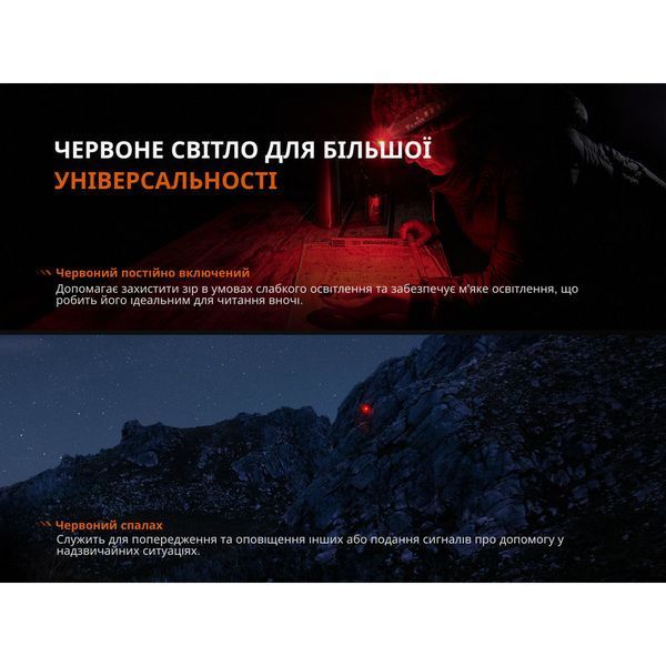 Налобный фонарь Fenix ​​HL12R V2.0 белый и красный свет 500лм 125м Серый L718239 фото