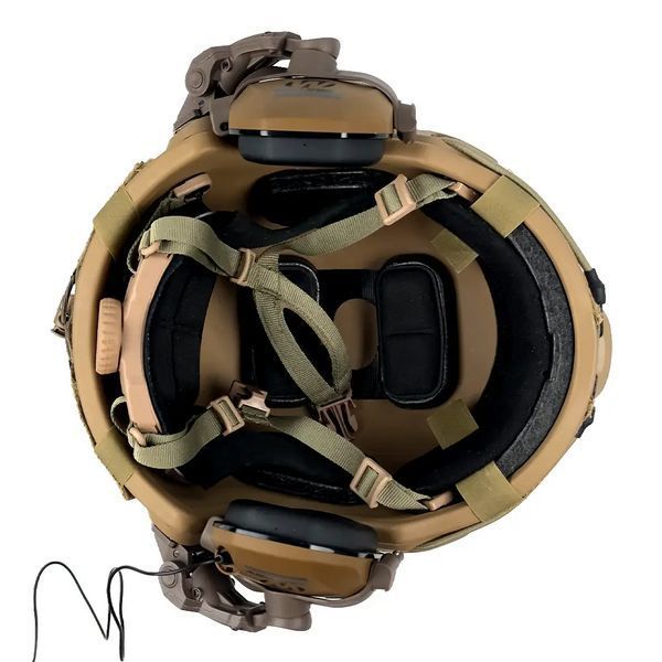 Комплект шлем Fast Helmet NIJ IIIA + наушники Walkers Razor Slim с чебурашкой + кавер Мультикам M L9006610 фото