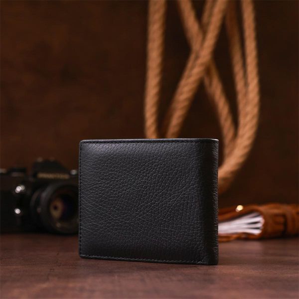 Чоловічий купюрник ST Leather 18305 (ST159) шкіряний Чорний b18305 фото