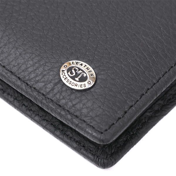 Чоловічий купюрник ST Leather 18305 (ST159) шкіряний Чорний b18305 фото