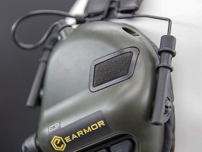 Тактические активные наушники Earmor М32Н с креплением и гарнитурой под шлем Черный L320091 фото