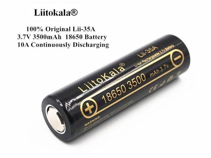 Универсальный аккумулятор Liitokala Lii-35A 18650 3500 mAh (Черный) L350351 фото