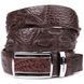 Ремень-автомат CROCODILE LEATHER 18240 из натуральной кожи крокодила Коричневый b18240 фото 1
