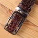 Ремень-автомат CROCODILE LEATHER 18240 из натуральной кожи крокодила Коричневый b18240 фото 13