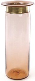 Ваза для цветов Ancient Glass настольная &Oslash;12х34см, янтарное стекло BD-591-204 фото