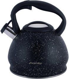 Чайник Kamille Whistling Kettle Marble 2.7л из нержавеющей стали со свистком KM-1086 фото