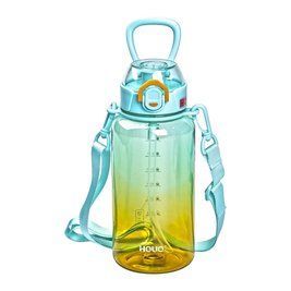 Бутылка для воды 1 л с мундштуком и ремешком, мятная HP-14-31M фото