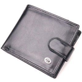 Мужской бумажник из натуральной гладкой кожи ST Leather 19408 Черный b19408 фото