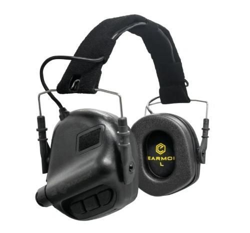 Тактические активные наушники Earmor М31 + крепление на шлем OPS Core (чебурашка) Черный L900892 фото