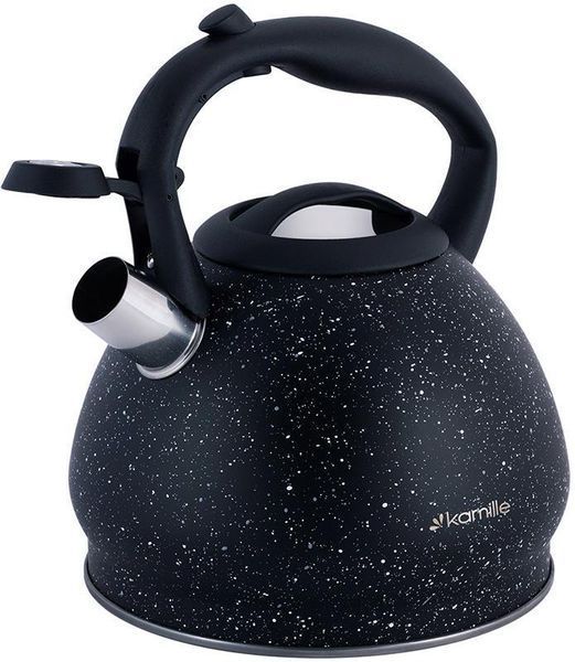 Чайник Kamille Whistling Kettle Marble 2.7л з нержавіючої сталі зі свистком KM-1086 фото