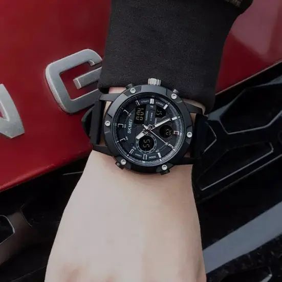 Чоловічий наручний класичний годинник Skmei 1757 Чорний L900724 фото