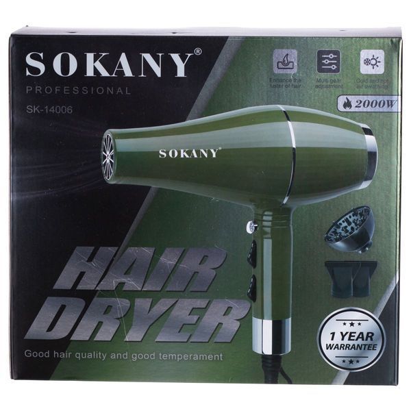 Фен для волосся Sokany SK-14006 з концентратором 2000 Вт LU-SK-14006 фото