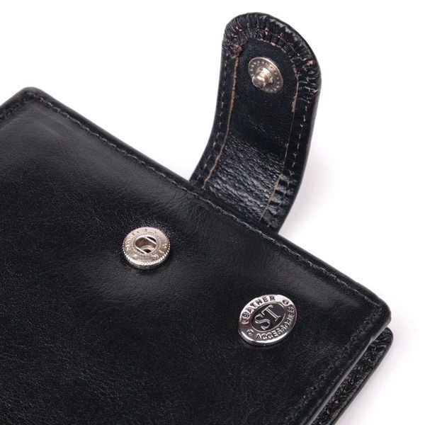Мужской бумажник из натуральной гладкой кожи ST Leather 19408 Черный b19408 фото