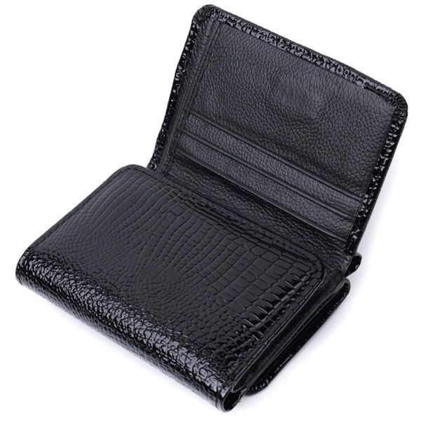 Женский кошелек из фактурной натуральной кожи ST Leather 22732 Черный b22732 фото
