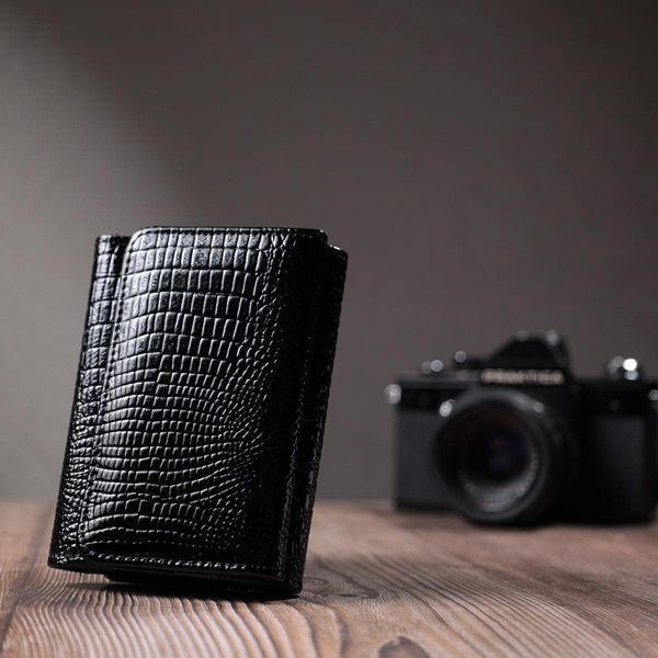Женский кошелек из фактурной натуральной кожи ST Leather 22732 Черный b22732 фото