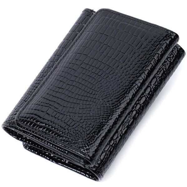 Женский кошелек из фактурной натуральной кожи ST Leather 22732 Черный b22732 фото