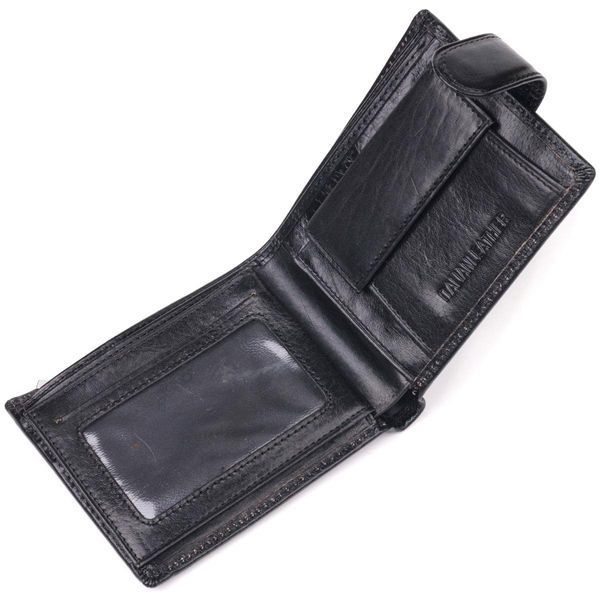Мужской бумажник из натуральной гладкой кожи ST Leather 19408 Черный b19408 фото
