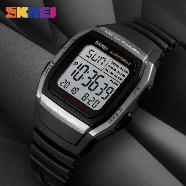 Чоловічий спортивний годинник Skmei 1278 Сріблястий L127802 фото