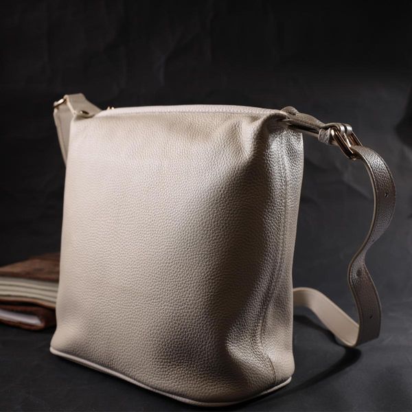Жіноча сумка з однією довгою ручкою із натуральної шкіри Vintage 22307 Біла b22307 фото
