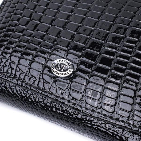 Женский кошелек из фактурной натуральной кожи ST Leather 22732 Черный b22732 фото