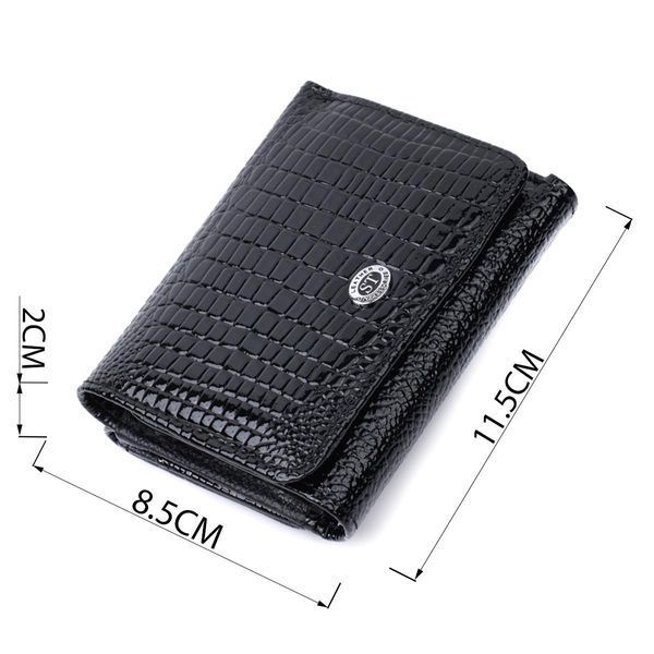 Женский кошелек из фактурной натуральной кожи ST Leather 22732 Черный b22732 фото