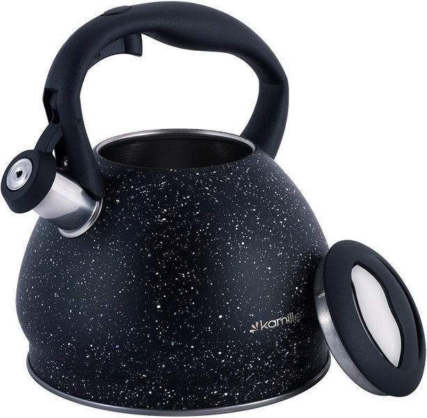 Чайник Kamille Whistling Kettle Marble 2.7л з нержавіючої сталі зі свистком KM-1086 фото