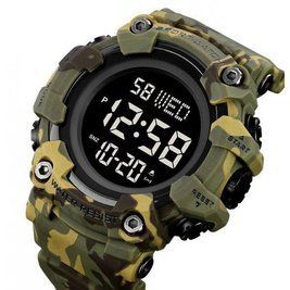 Тактичний водостійкий кварцовий годинник Skmei Kamo Green L26138 фото