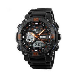 Мужские спортивные наручные часы Skmei 1228 Оранжевые L9003150 фото