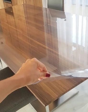 Силіконова скатертина на стіл Soft Glass М'яке скло 1.3х1.0 м (товщина 1.5мм) L150004 фото