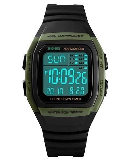 Мужские спортивные часы Skmei 1278 Зеленые L127803 фото