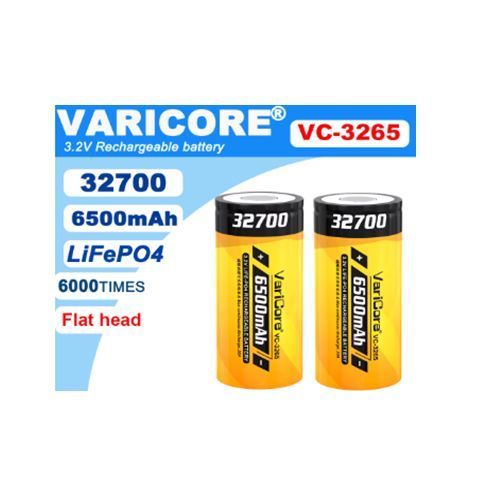 Акумулятор 32700 VariCore LIFE-PO4 6500 mAh 3.2 V (VC-3265) N 55A Жовтий L719416 фото