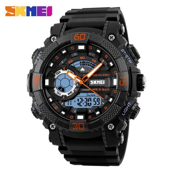 Мужские спортивные наручные часы Skmei 1228 Оранжевые L9003150 фото