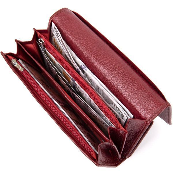 Сучасний гаманець для жінок ST Leather 19392 Темно-червоний b19392 фото