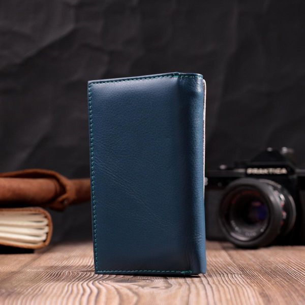 Практичний жіночий гаманець у три складання з натуральної шкіри ST Leather 19445 Різнокольоровий b19445 фото