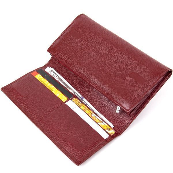 Сучасний гаманець для жінок ST Leather 19392 Темно-червоний b19392 фото
